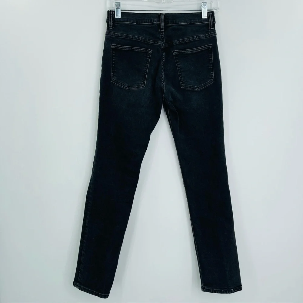 Gap denim skinny‎ jeans stretch black wash adjustable waist girls size 14